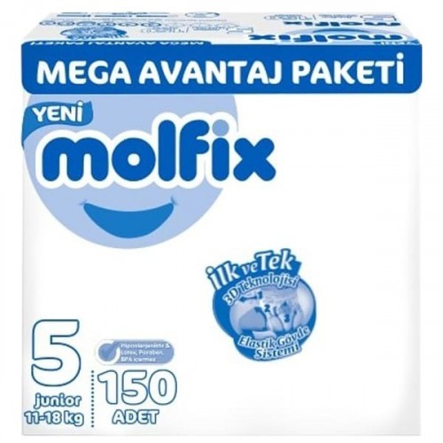Molfix Bebek Bezi Mega Avantaj Paket Junior 5 No 150 li