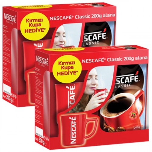 Nescafe Classic  200 Gr (Fincan Hediye) x 2 Adet
