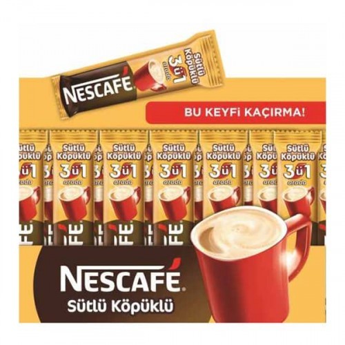 Nescafe 3 ü 1 Arada Sütlü Köpüklü 18 gr x 56 Adet