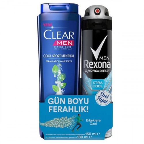 Rexona Deodorant Xtra Cool Men 150 ml + Clear 180 ml