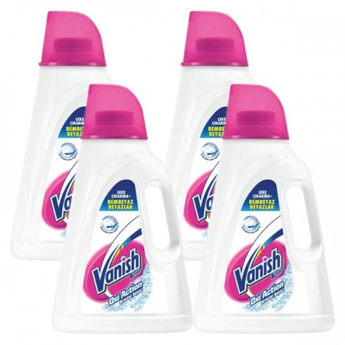 Vanish Sıvı Leke Çıkarıcı Kristal Beyaz 3000 ml x 4 Adet