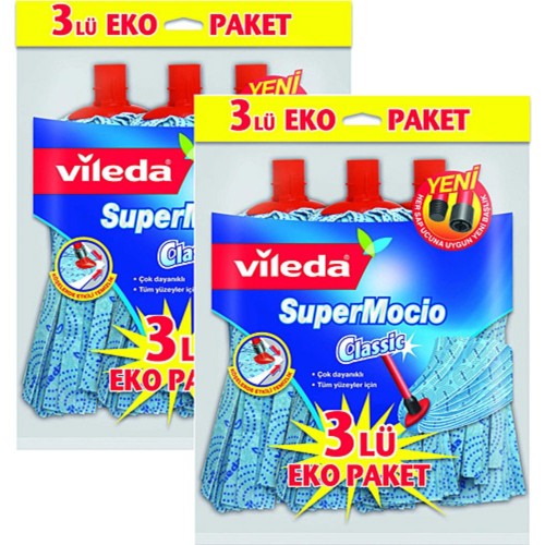 Vileda Süper Mocio Klasik Paspas 3 lü Paket x 2 Adet