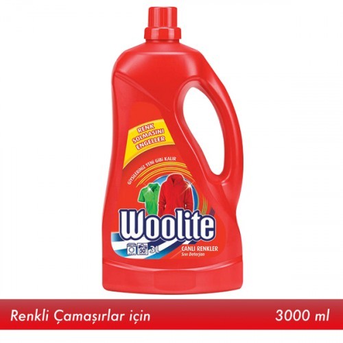 Woolite Sıvı Çamaşır Deterjanı Canlı Renkler 3 lt