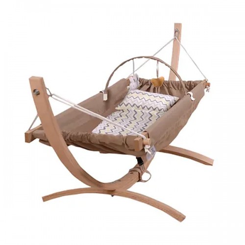 Holmen Fethiye Cibinlikli Ahşap Bebek Hamağı - Gold Holmen Fethiye Cibinlikli Ahşap Bebek Hamağı - Gold