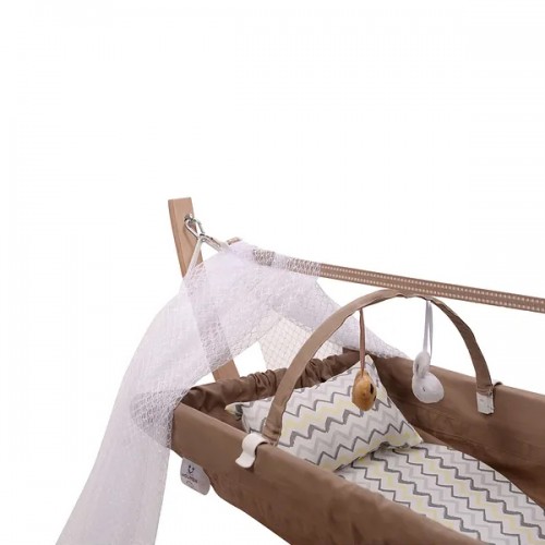 Holmen Fethiye Cibinlikli Ahşap Bebek Hamağı - Gold Holmen Fethiye Cibinlikli Ahşap Bebek Hamağı - Gold