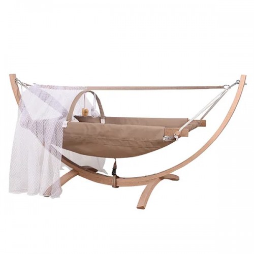 Holmen Fethiye Cibinlikli Ahşap Bebek Hamağı - Gold Holmen Fethiye Cibinlikli Ahşap Bebek Hamağı - Gold