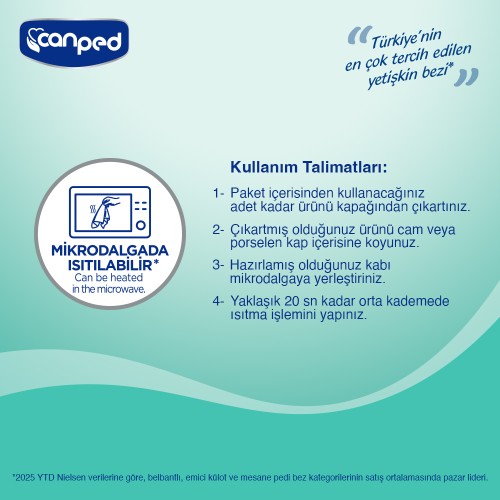 Canped Perine Bölgesi Temizleme Havlusu 50 li x 12 Adet