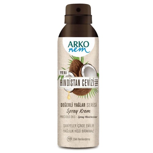 Arko Nem Değerli Yağlar Hindistan Cevizi Sprey Krem 150 ml
