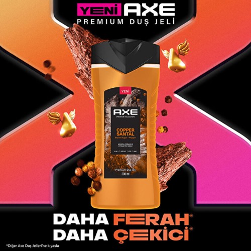 Axe Premium Collection Duş Jeli Copper 3 In 1 Vücut Saç Yüz 300 ml Axe Premium Collection Duş Jeli Copper 3 In 1 Vücut Saç Yüz 300 ml