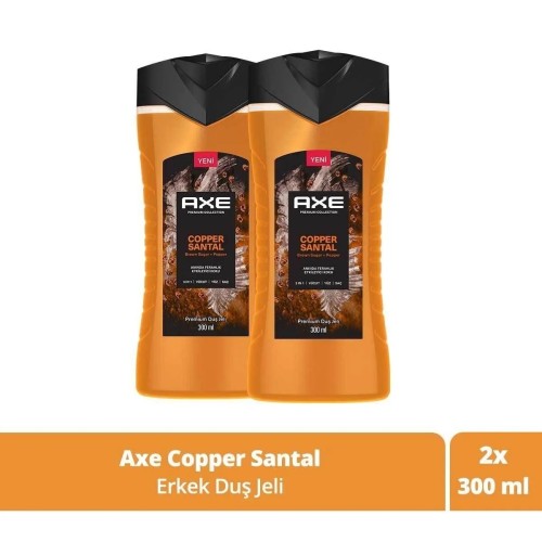 Axe Premium Collection Duş Jeli Copper Santal 300 ml x 2 Adet Axe Premium Collection Duş Jeli Copper Santal 300 ml x 2 Adet