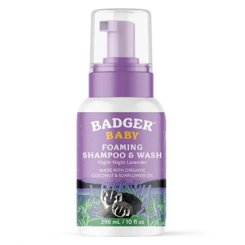 Badger Organik Bebek Saç ve Vücut Gece Köpük Şampuan 300 ml