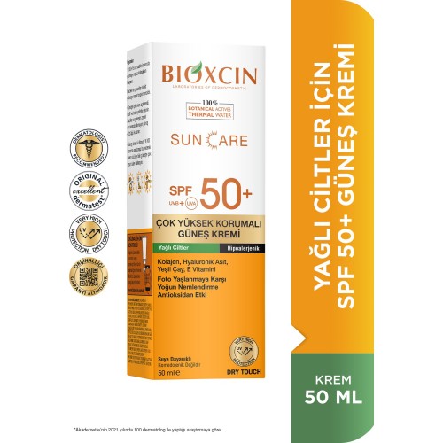 Bioxcin Yüksek Korumalı Yağlı Ciltler Güneş Kremi Spf 50+ 50 ml