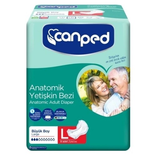 Canped Anatomik Hastabezi Normal Büyük 8 li Canped Anatomik Hastabezi Normal Büyük 8 li