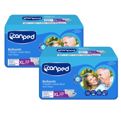 Canped Belbantlı Hasta Bezi Extra Büyük Boy Large 46 Adet Canped Belbantlı Hasta Bezi Extra Büyük Boy Large 46 Adet