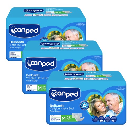 Canped Belbantlı Hasta Bezi Orta Boy Medium 69 Adet