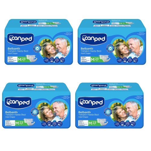 Canped Belbantlı Hasta Bezi Orta Boy Medium 92 Adet