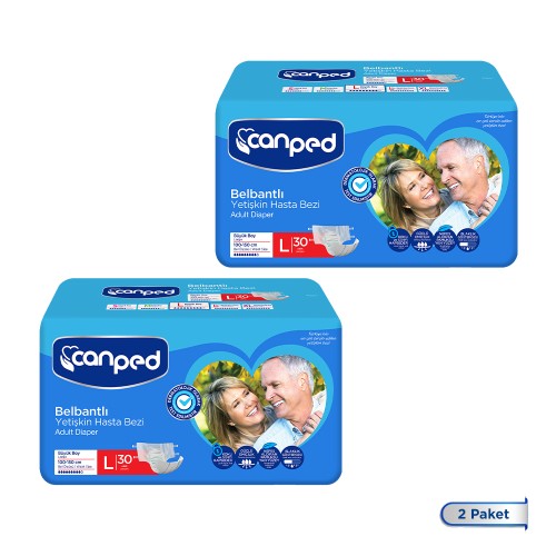 Canped Belbantlı Hasta Bezi Büyük Boy Large 60 Adett