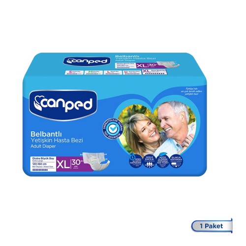Canped Belbantlı Hasta Bezi Extra Büyük Boy Large 30 lu Canped Belbantlı Hasta Bezi Extra Büyük Boy Large 30 lu