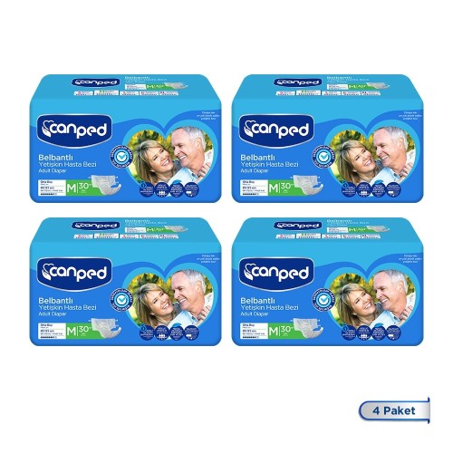 Canped Belbantlı Hasta Bezi Orta Boy Medium 120 Adet