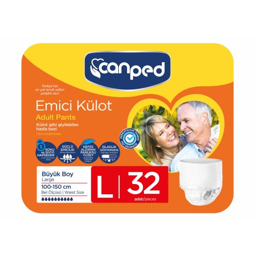 Canped Emici Külot Büyük Boy Large 32 Adet Canped Emici Külot Büyük Boy Large 32 Adet