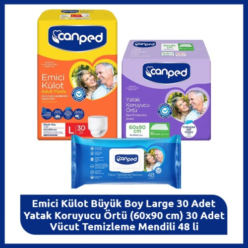 Canped emici külot Large Hasta Bakım Seti