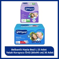 Canped Hasta Bakım Seti L-Belbantlı Bezi & Yatak Örtüsü