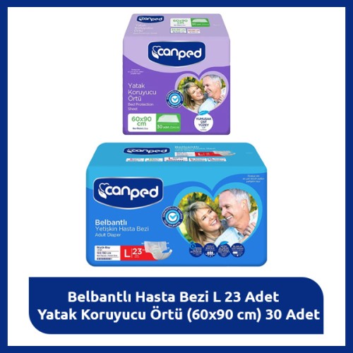 Canped Hasta Bakım Seti L-Belbantlı Bezi & Yatak Örtüsü