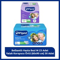 Canped Hasta Bakım Seti M–Belbantlı Bezi & Yatak Örtüsü