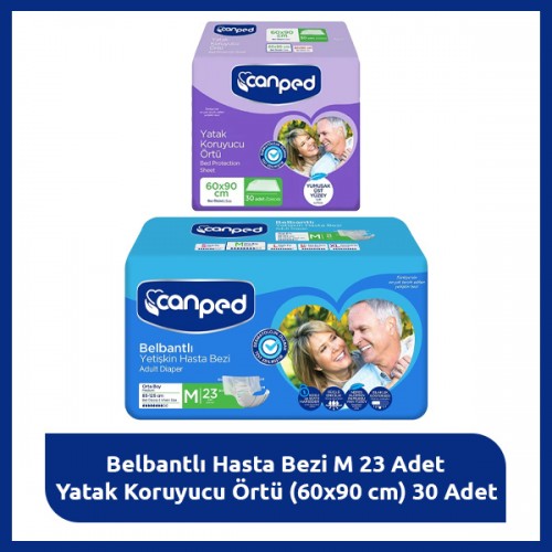 Canped Hasta Bakım Seti M–Belbantlı Bezi & Yatak Örtüsü