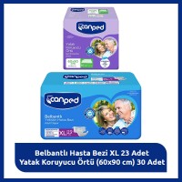 Canped Hasta Bakım Seti XL -Belbantlı Bezi & Yatak Örtüsü