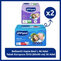Canped L Bakım Paketi – 23 Hasta Bezi + 30 Yatak Koruyucu