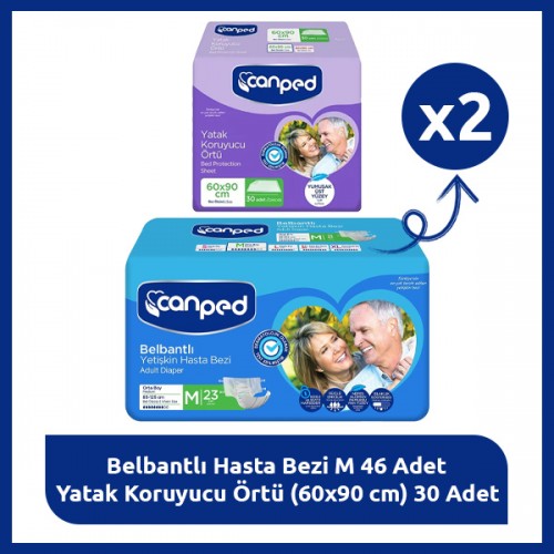 Canped M Bakım Paketi –23 Hasta Bezi + 30 Yatak Koruyucu