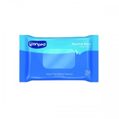 Canped Vücut temizleme Havlusu Seyahat Paket 24 lü Canped Vücut temizleme Havlusu Seyahat Paket 24 lü