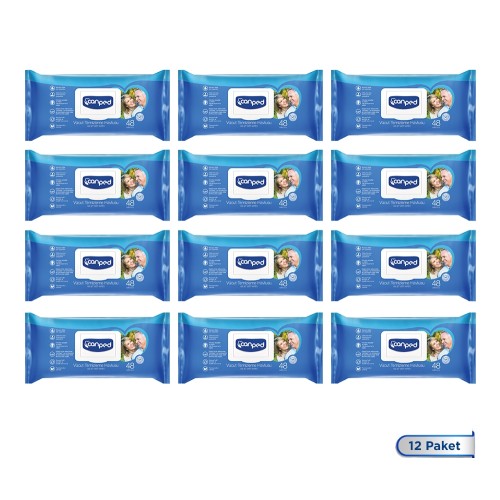 Canped Vücut Temizleme Mendili 48 li x 12 Adet (576 Yaprak) Canped Vücut Temizleme Mendili 48 li x 12 Adet (576 Yaprak)
