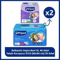Canped XL Bakım Paketi -23 Hasta Bezi + 30 Yatak Koruyucu
