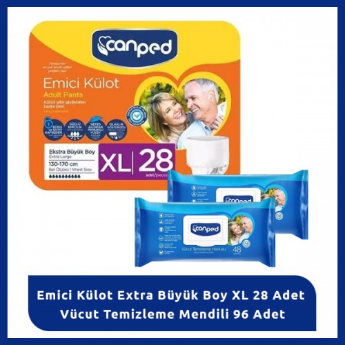 Canped XL Hasta Bezi ve Temizlik Mendili Seti