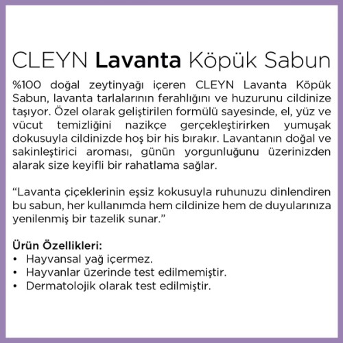 Cleyn Lavanta Köpük Sabun 2 Litre Cleyn Lavanta Köpük Sabun 2 Litre