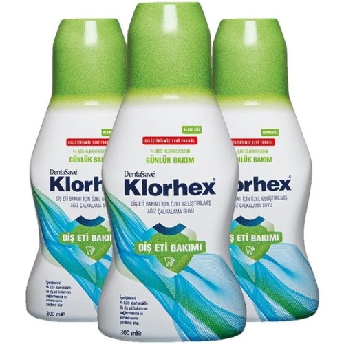 Dentasave Klorhex Günlük Bakım Ağız Bakım Suyu 300 ml x 3 Adet Dentasave Klorhex Günlük Bakım Ağız Bakım Suyu 300 ml x 3 Adet