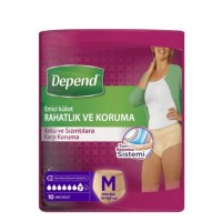 Depend Emici Külot Kadın Orta Boy 10 lu