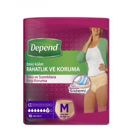 Depend Emici Külot Kadın Orta Boy 10 lu