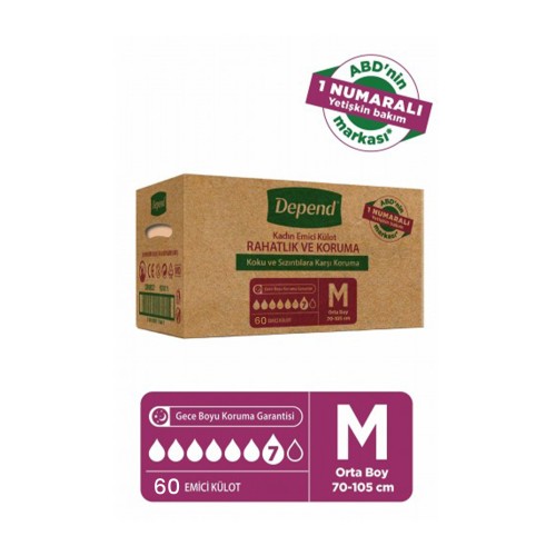 Depend Emici Külot Kadın Orta Boy 10 lu x 6 Adet