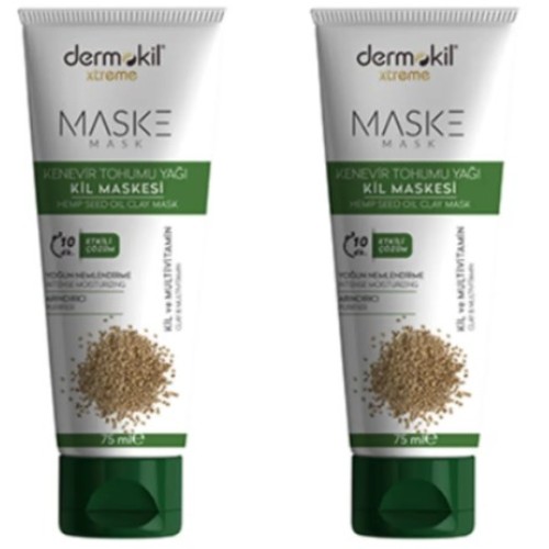 Dermokil Kenevir Tohumu Yağı Arındırıcı Kil Maske 75 ml x2  Adet