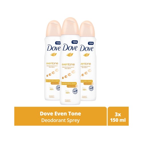 Dove Eventone Aerosol Deodorant 150 ml x 3 Adet
