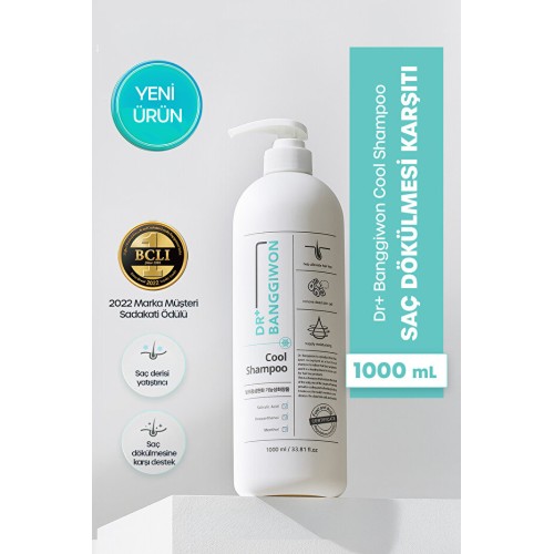 Dr. Banggiwon Cool Dökülme Karşıtı ve Yatıştırıcı Şampuan 1000 ml Dr. Banggiwon Cool Dökülme Karşıtı ve Yatıştırıcı Şampuan 1000 ml