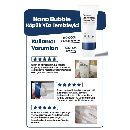 Dr. Banggiwon Nano Bubble Kabarcık Yüz Temizleme Köpüğü 200 ml Dr. Banggiwon Nano Bubble Kabarcık Yüz Temizleme Köpüğü 200 ml