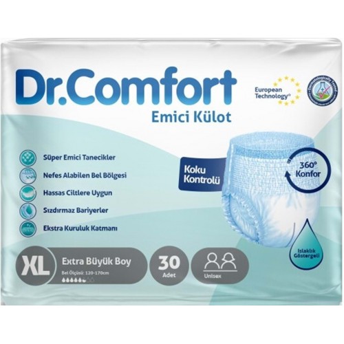 Dr.Comfort Yetişkin Emici Külot Extra Büyük 30 lu