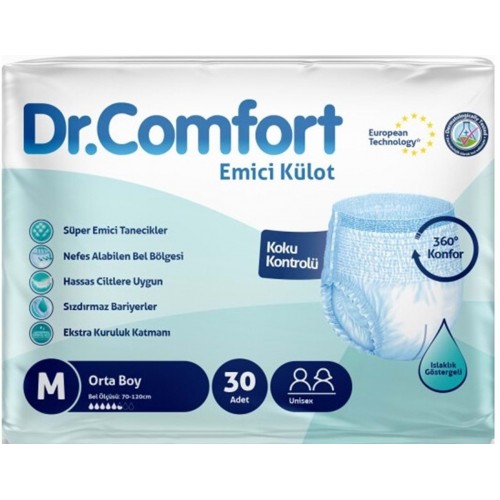 Dr.Comfort Yetişkin Emici Külot Orta Boy 30 lu