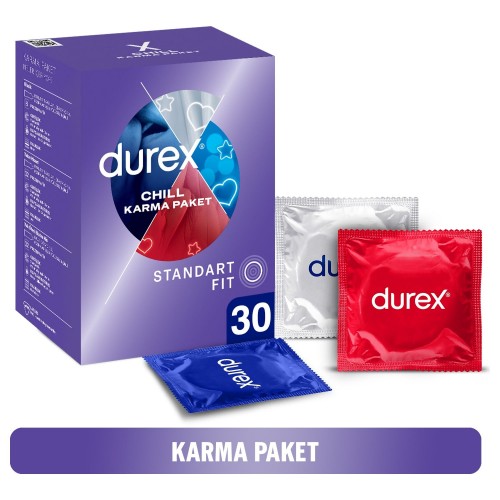 Durex Chill Karma Standart Fit Prezervatif 30 lu