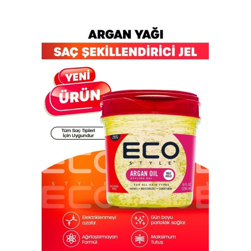 Eco Style Argan Yağı Saç Şekillendirici 236 ml