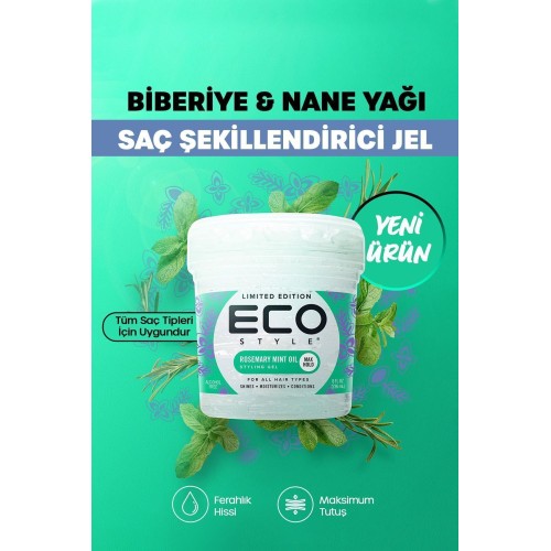 Eco Style Biberiye ve Nane Yağı Saç Şekillendirici 236 ml